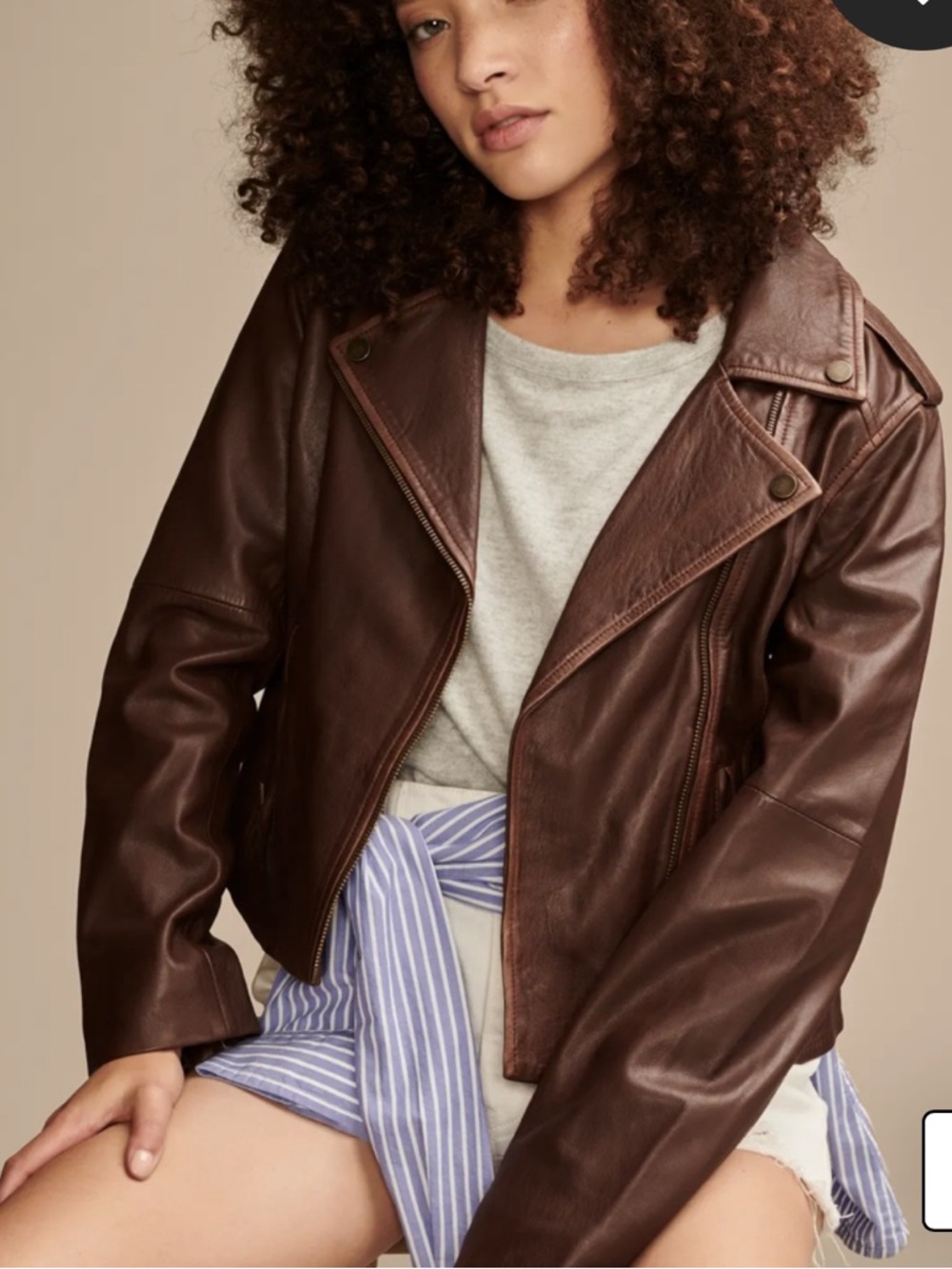 Lucky Brand - NWT Classic Leather Moto Jacket - XS - Picture 2 of 7